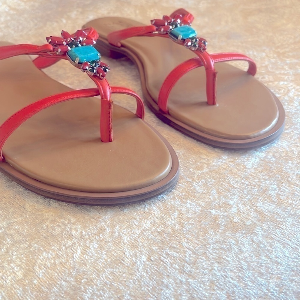 Brand New Naturalizer Melon Sorbet Embellished Felicity Sandals Slip On Thongs - Picture 7 of 14